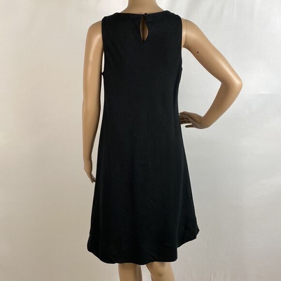 New York & Company black sleeveless A-line dress size 6 - Picture 3 of 7